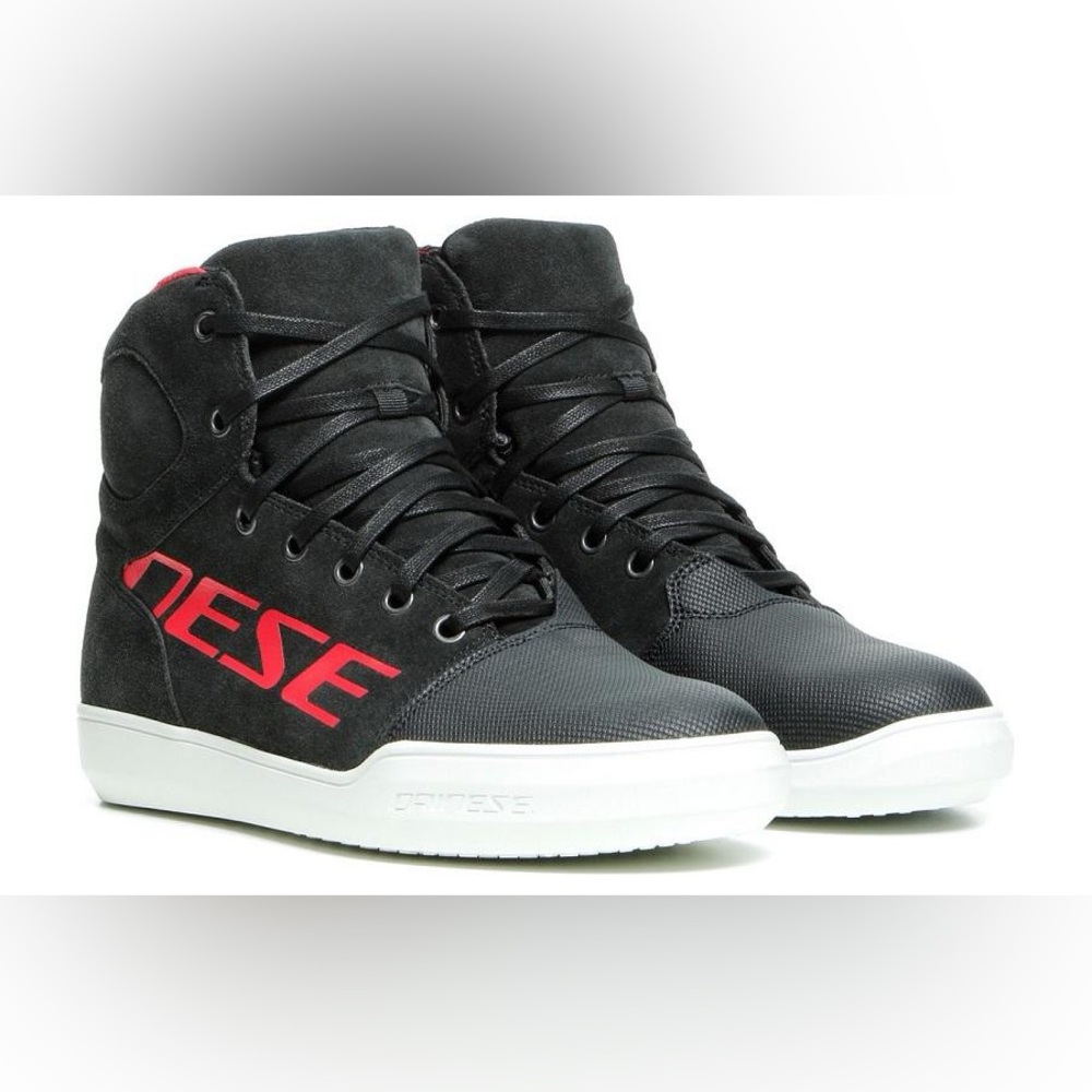 DAINESE YORK D-WP Motorcycle Riding Shoes in Black Red